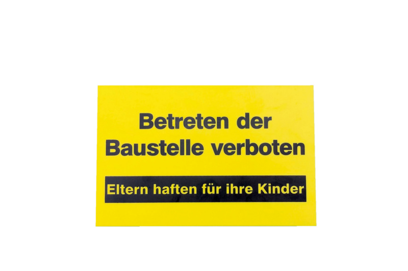 Hinweisschild Betreten verboten