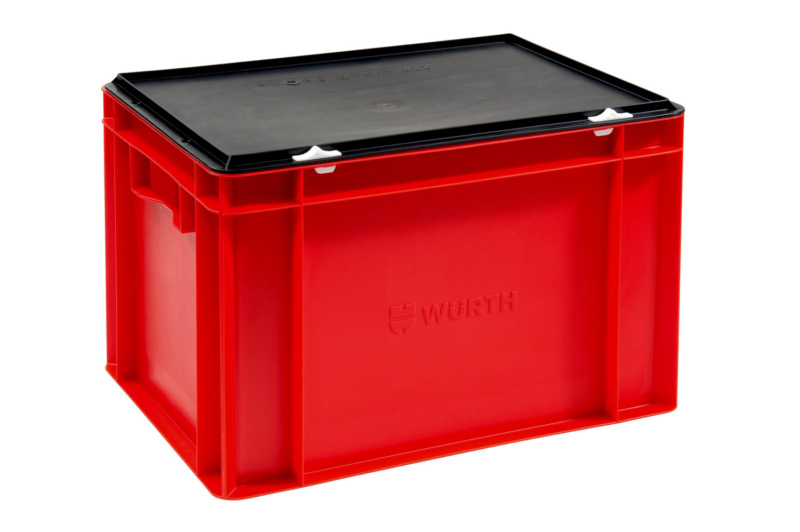 Lagerbox mit Deckel LGRBOX-KST-LEER-ROT-400X300X270