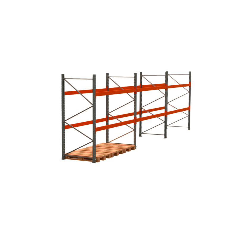 Palettenregal-Set PALTRGL-SET3-2500X8440X1100MM