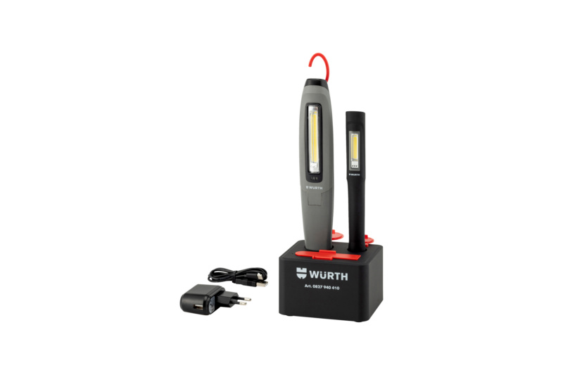 Akku-LED-Handleuchte WLH S & L mit Ladestation