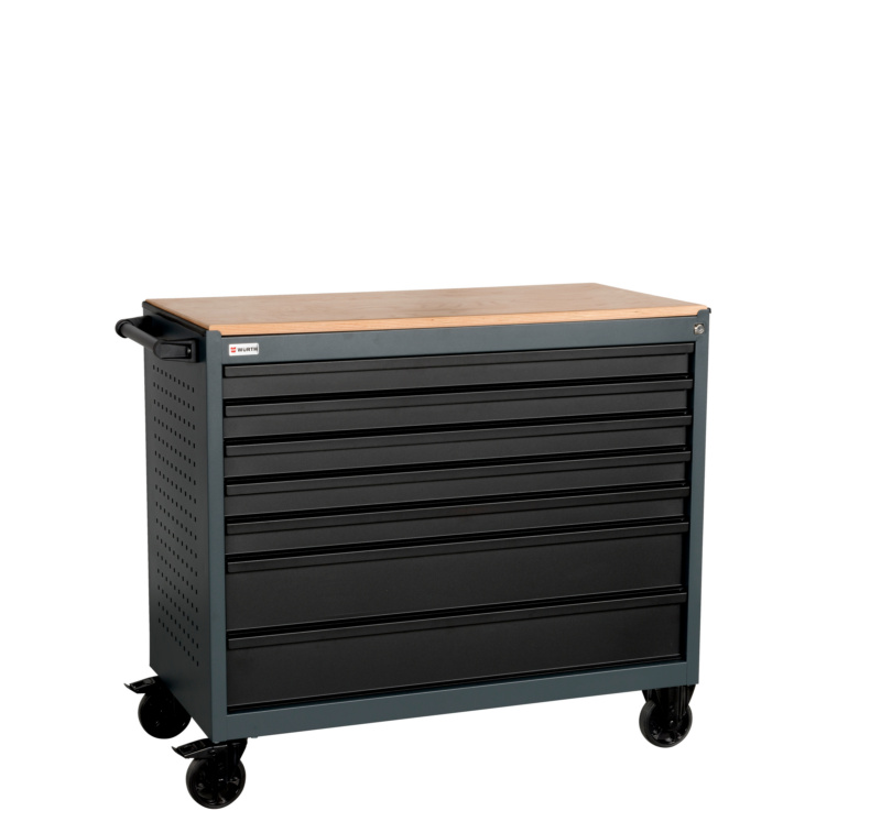 System-Werkstattwagen WE 12.8 WRKSTWG-WE-SYS-12.8-HOLZPLATTE-RAL7016