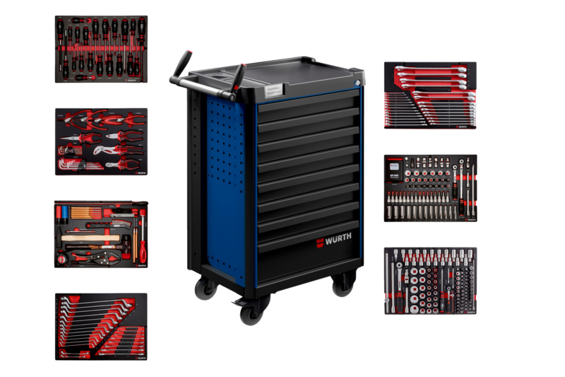 System-Werkstattwagen Pro 8.4 bestückt WRKSTWG-PRO-8.4-8SL-BESTK-BMW-R5010
