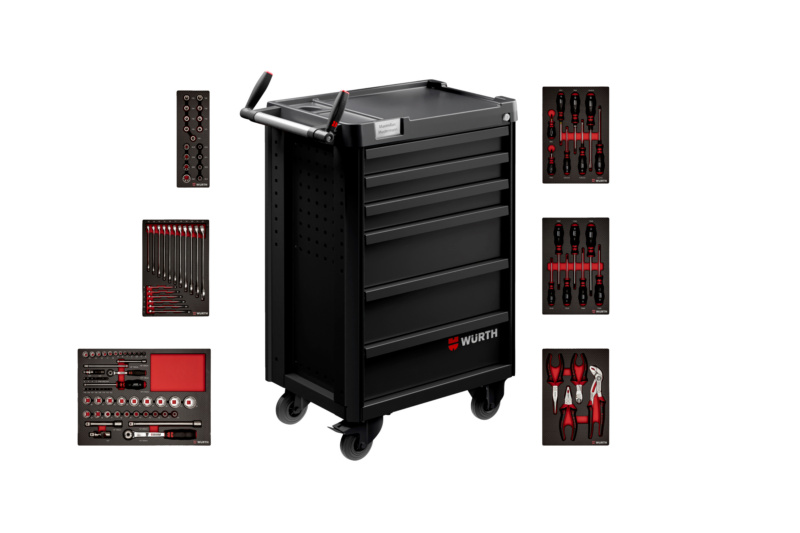 System-Werkstattwagen Pro 8.4 bestückt WRKSTWG-PRO-8.4-6SL-BESTUECKT-R9017