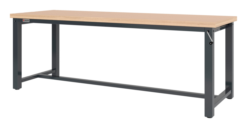Werktisch höhenverstellbar mit Handkurbel WERKTISCH-PRO-WTHK20-RAL7016-2000MM