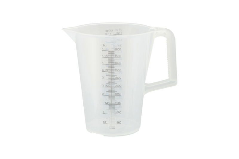 Messbecher mit schwarzer Skala ml/l - US GAL/UK GAL