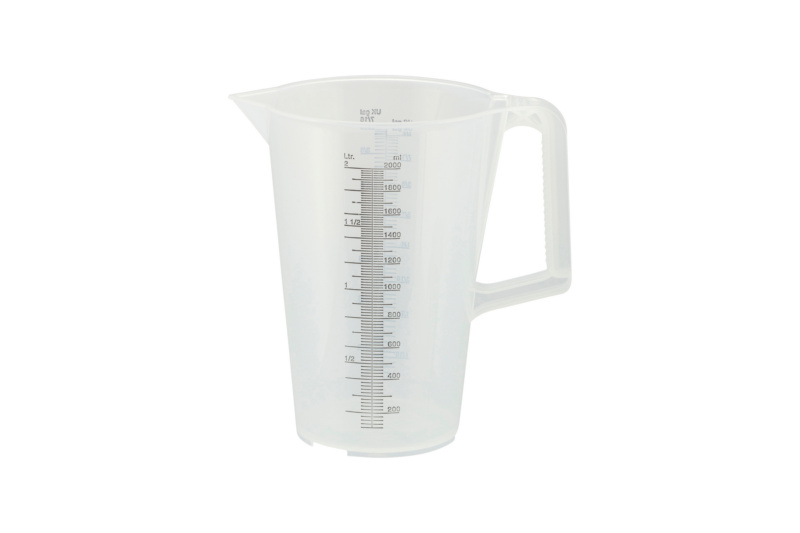 Messbecher mit schwarzer Skala ml/l - US GAL/UK GAL