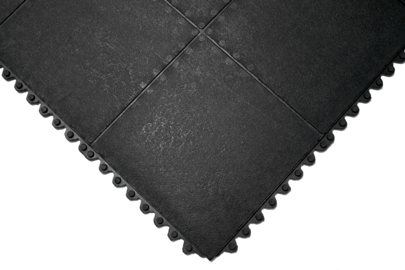 Anti-Ermüdungsmatte Premium geschlossen BODMAT-GUMMI-GESCHL-SCHWARZ-FLIESE