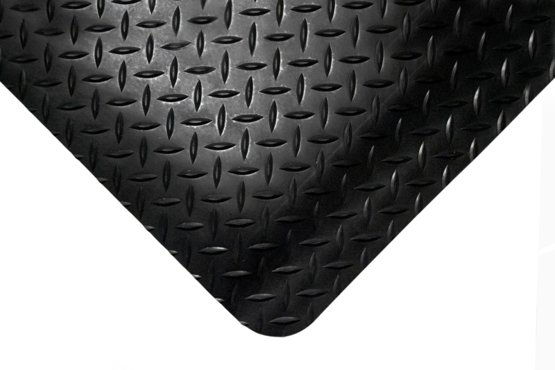 Anti-Ermüdungsmatte PVC Premium Fliese BODMAT-PVC-PREMIUM-SCHWARZ-FLIESE-ECKE