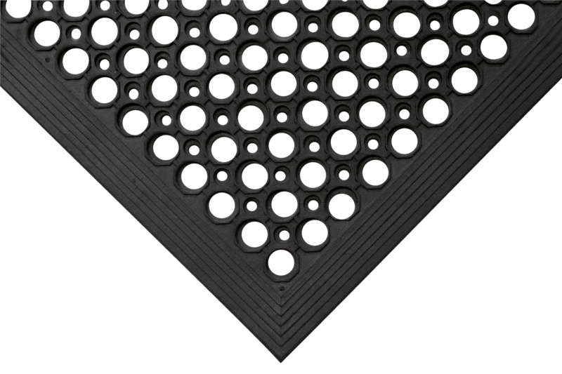Anti-Ermüdungsmatte gelocht BODMAT-GUMMI-LOCH-SCHWARZ-90X150CM