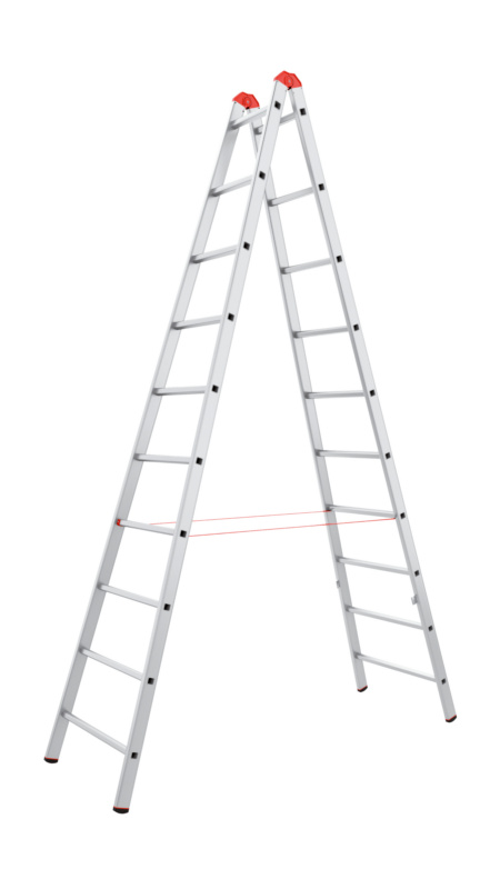 Alu-Sprossenstehleiter STEHLEI-ALU-2X10SPRO