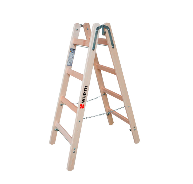 Holz-Sprossenstehleiter STEHLEI-HO-2X4SPRO