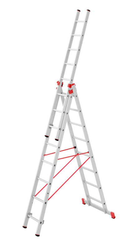 Alu-Allzweckleiter ALLZWLEI-3TLG-ALU-3X8SPRO