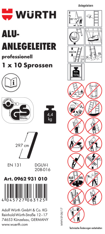 Artikel-Aufkleber ETIK-(F.ANLEGLEI-0962931010)-PVC