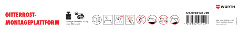 Artikel-Aufkleber ETIK-(F.ARBPLTFORM-0962931760)-PVC