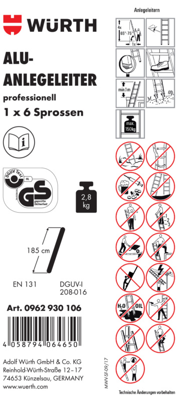 Artikel-Aufkleber ETIK-(F.ANLEGLEI-0962930406)-PVC