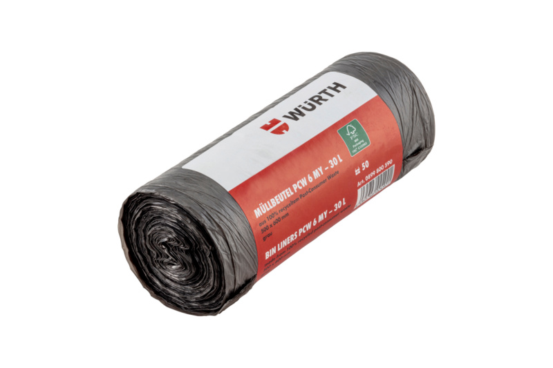 Müllbeutel PCW 30 Liter MUELLBEUT-POST-CONSUMER-WASTE-500X600MM