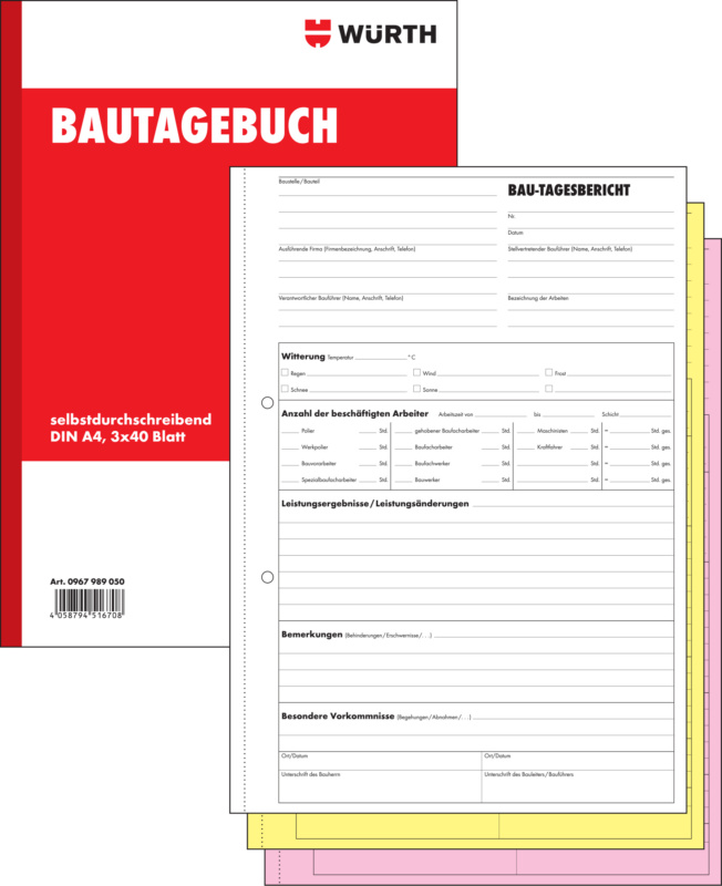Bautagebuch FORMULAR-BAUTAGEBUCH