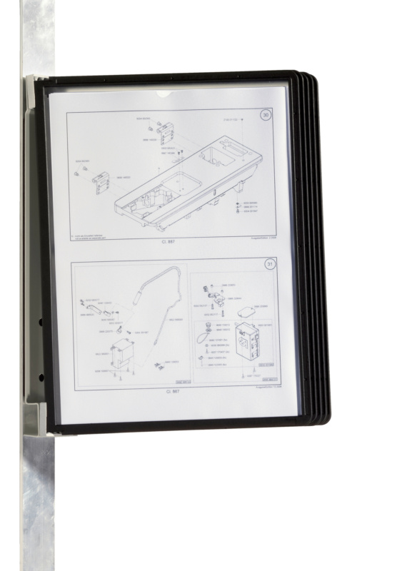 Sichttafelsystem magnetisch, einfarbig DIN A4
