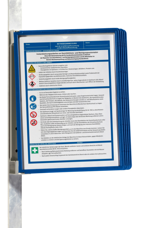 Sichttafelsystem magnetisch, einfarbig DIN A4