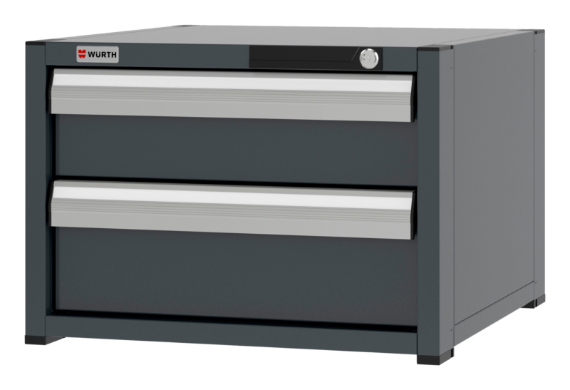 System-Schubladenschrank 8.6 - 574x603 mm SLSHRNK-8.6-H405-2SL-RAL7016