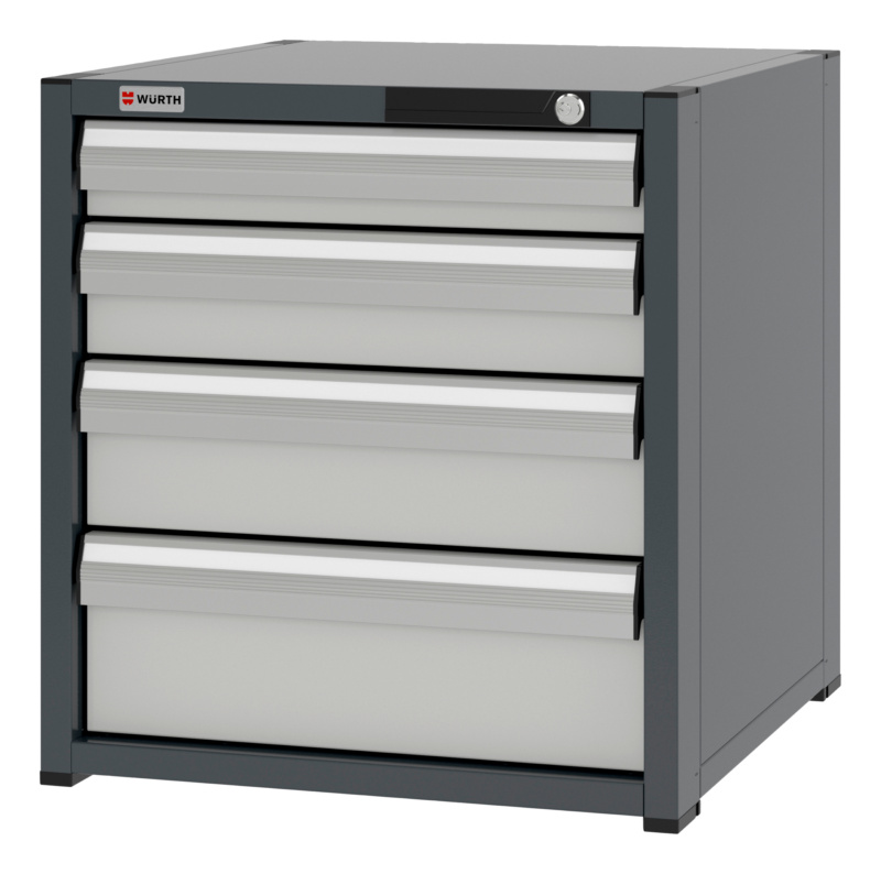 System-Schubladenschrank 8.6 - 574x603 mm SLSHRNK-8.6-H615-4SL-RAL7035