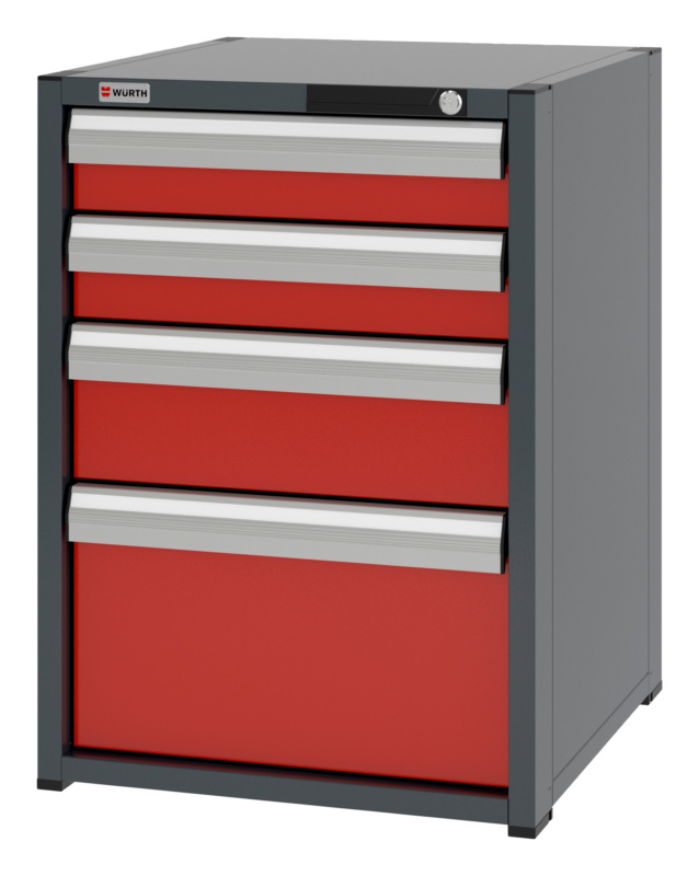 System-Schubladenschrank 8.6 - 574x603 mm SLSHRNK-8.6-H795-4SL-RAL3020