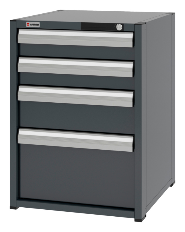 System-Schubladenschrank 8.6 - 574x603 mm SLSHRNK-8.6-H795-4SL-RAL7016