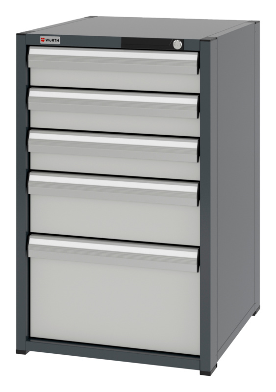 System-Schubladenschrank 8.6 - 574x603 mm SLSHRNK-8.6-H915-5SL-RAL7035