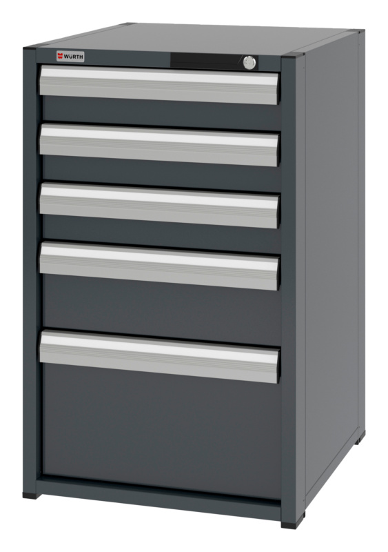 System-Schubladenschrank 8.6 - 574x603 mm SLSHRNK-8.6-H915-5SL-RAL7016