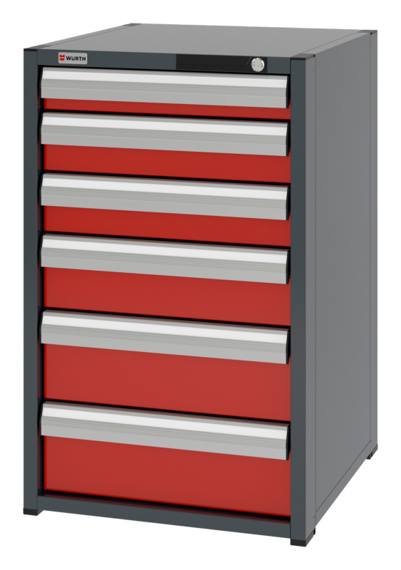 System-Schubladenschrank 8.6 - 574x603 mm SLSHRNK-8.6-H915-6SL-RAL3020