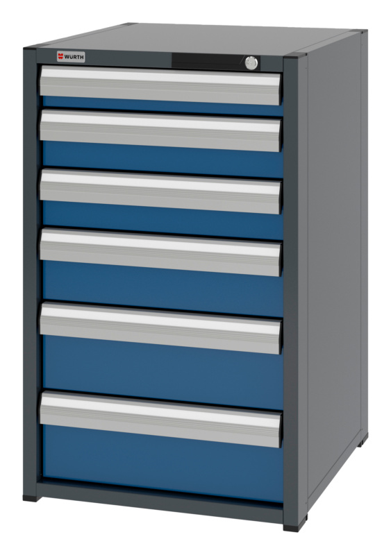 System-Schubladenschrank 8.6 - 574x603 mm SLSHRNK-8.6-H915-6SL-RAL5010