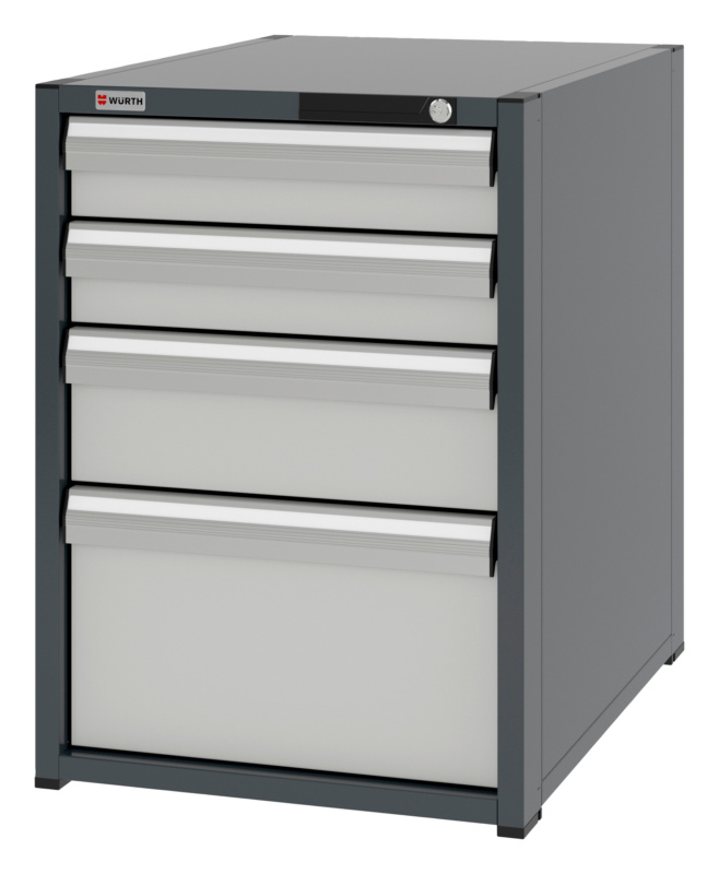 System-Schubladenschrank 8.8 - 574x770 mm SLSHRNK-8.8-H795-4SL-RAL7035