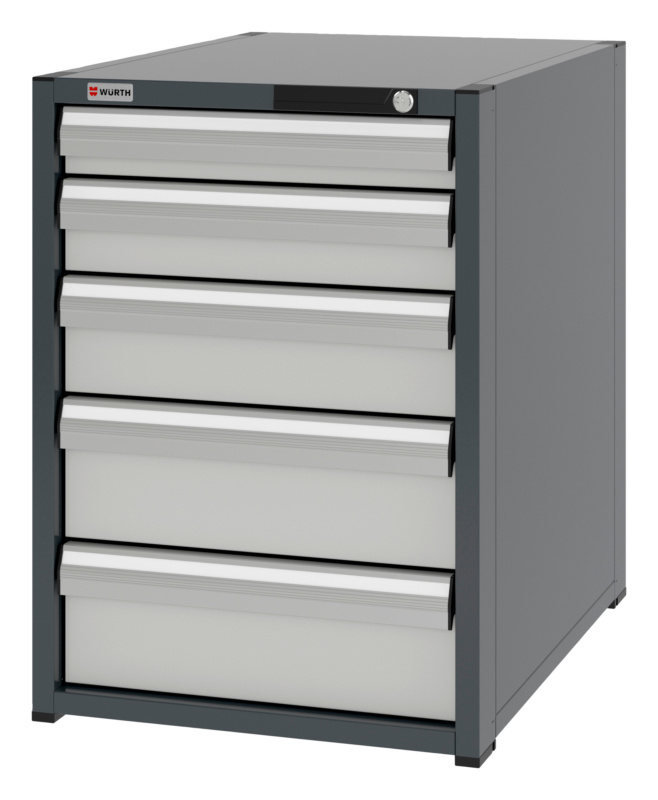 System-Schubladenschrank 8.8 - 574x770 mm SLSHRNK-8.8-H795-5SL-RAL7035