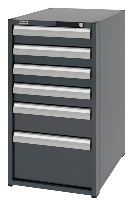 System-Schubladenschrank 8.8 - 574x770 mm SLSHRNK-8.8-H1035-6SL-RAL7016