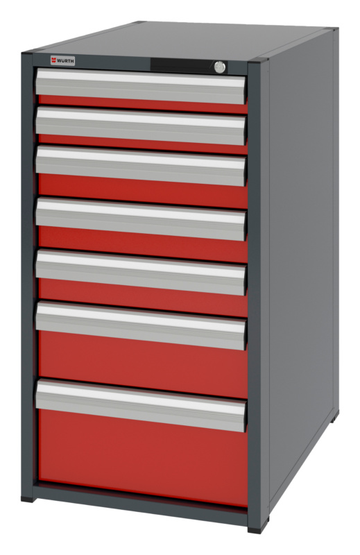 System-Schubladenschrank 8.8 - 574x770 mm SLSHRNK-8.8-H1035-7SL-RAL3020