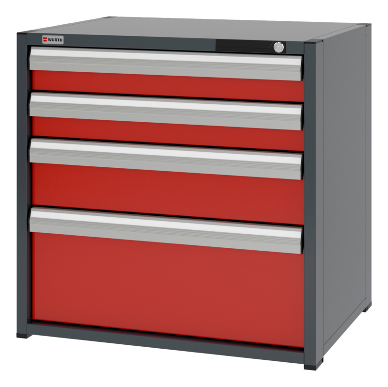 System-Schubladenschrank 12.6 - 805x603 mm SLSHRNK-12.6-H795-4SL-RAL3020