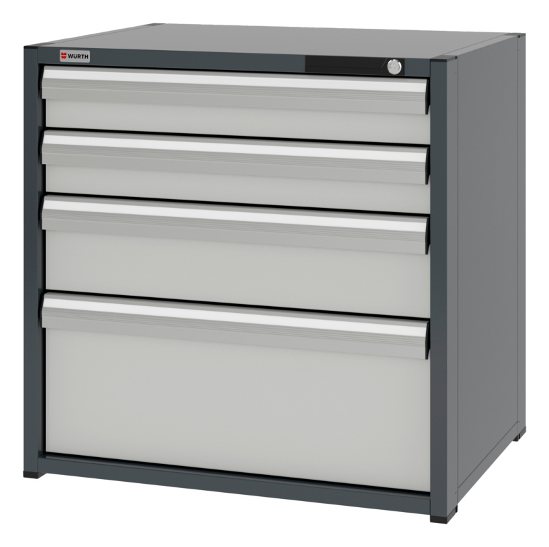 System-Schubladenschrank 12.6 - 805x603 mm SLSHRNK-12.6-H795-4SL-RAL7035