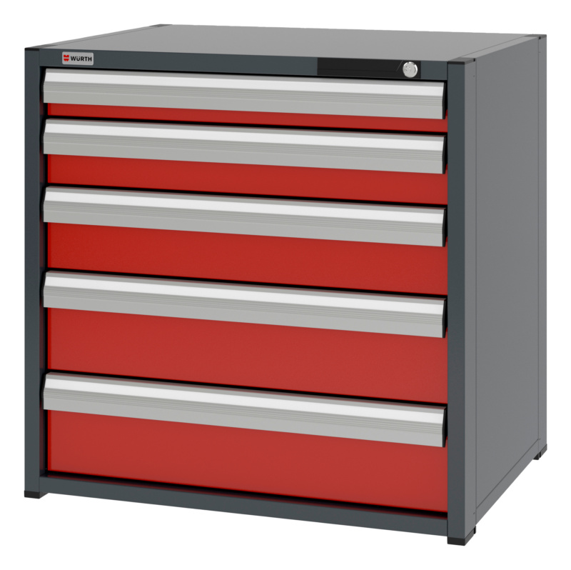 System-Schubladenschrank 12.6 - 805x603 mm SLSHRNK-12.6-H795-5SL-RAL3020