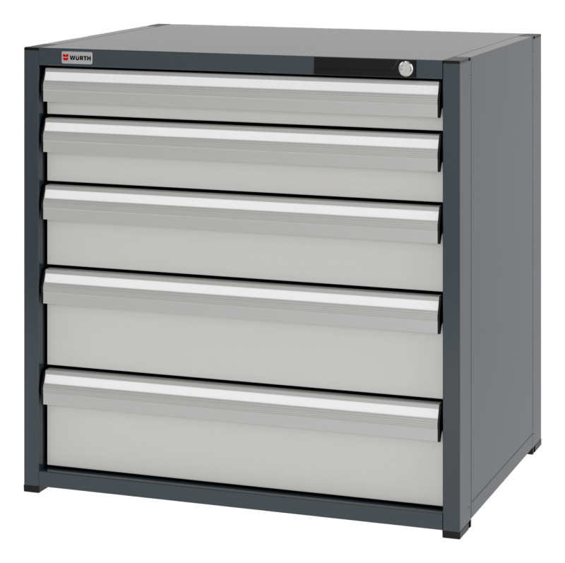 System-Schubladenschrank 12.6 - 805x603 mm SLSHRNK-12.6-H795-5SL-RAL7035