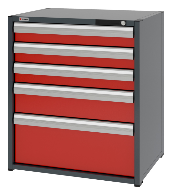 System-Schubladenschrank 12.6 - 805x603 mm SLSHRNK-12.6-H915-5SL-RAL3020