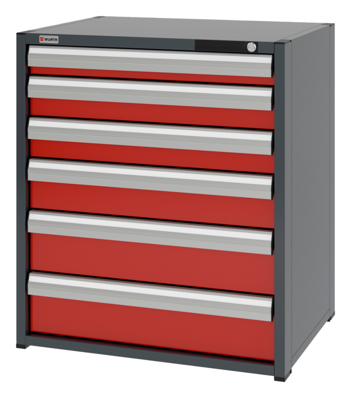 System-Schubladenschrank 12.6 - 805x603 mm SLSHRNK-12.6-H915-6SL-RAL3020