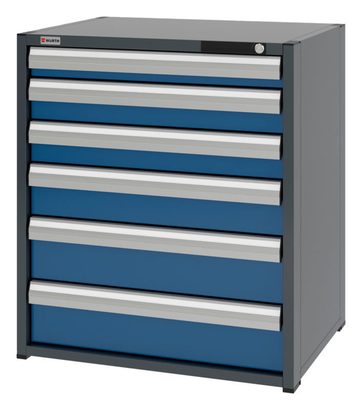 System-Schubladenschrank 12.6 - 805x603 mm SLSHRNK-12.6-H915-6SL-RAL5010