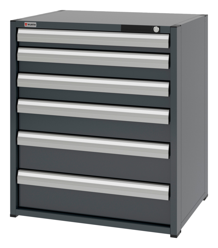 System-Schubladenschrank 12.6 - 805x603 mm SLSHRNK-12.6-H915-6SL-RAL7016