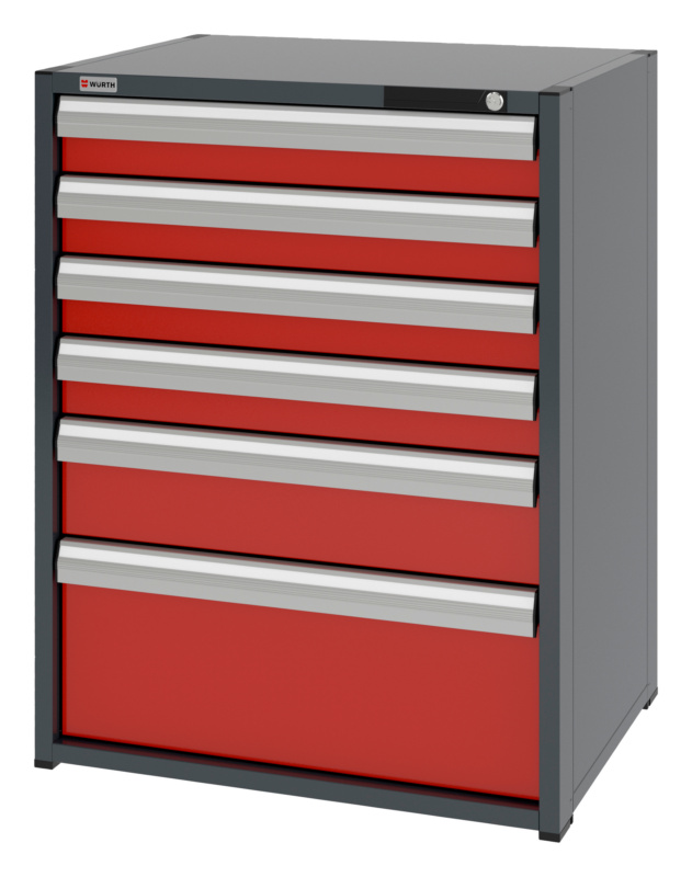 System-Schubladenschrank 12.6 - 805x603 mm SLSHRNK-12.6-H1035-6SL-RAL3020