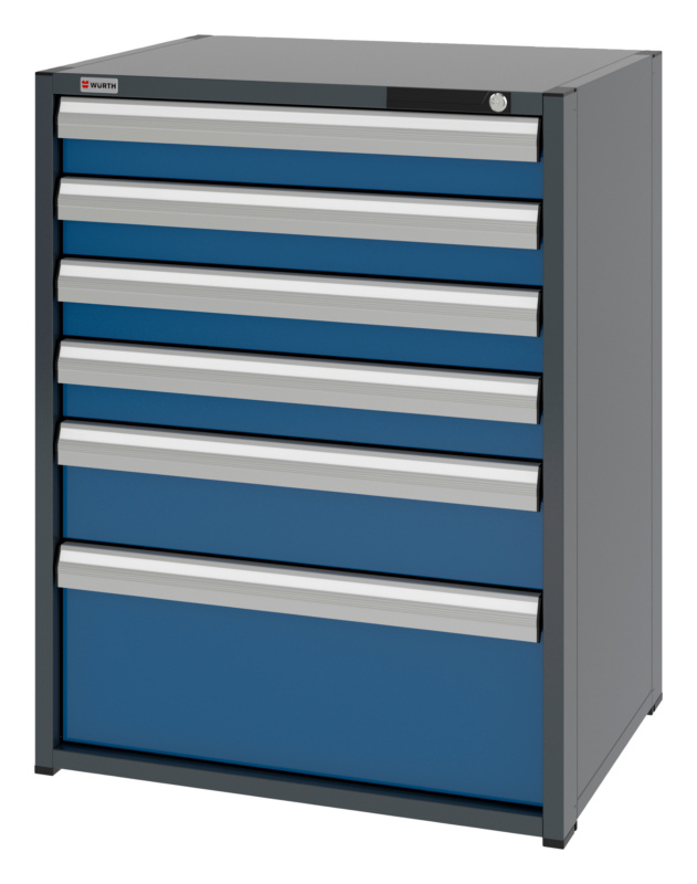 System-Schubladenschrank 12.6 - 805x603 mm SLSHRNK-12.6-H1035-6SL-RAL5010