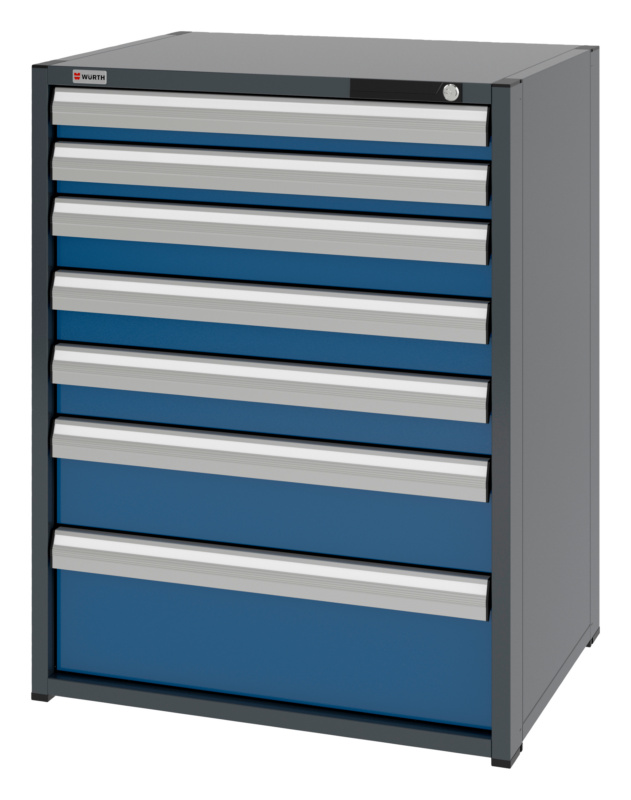 System-Schubladenschrank 12.6 - 805x603 mm SLSHRNK-12.6-H1035-7SL-RAL5010
