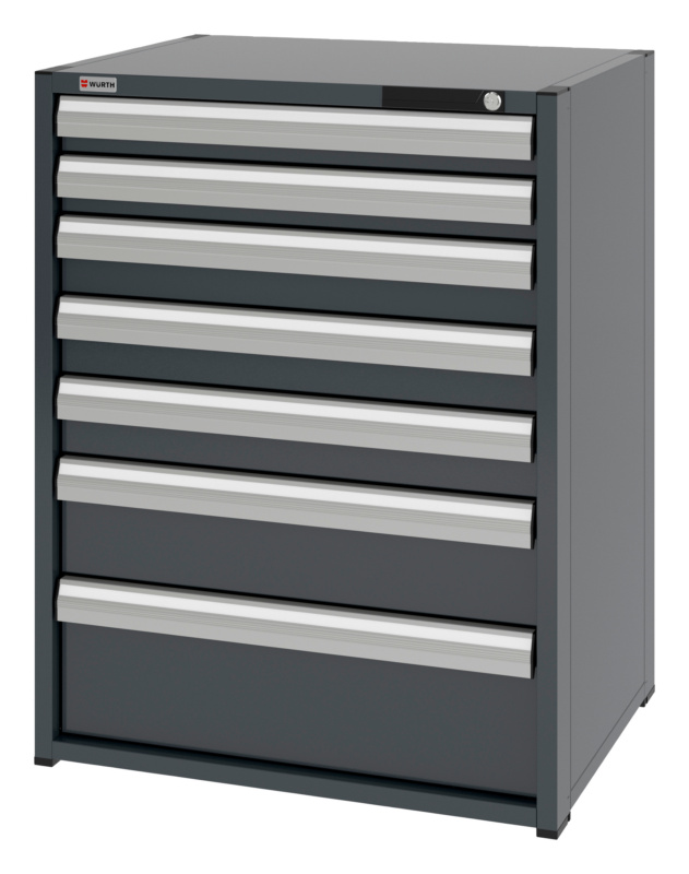 System-Schubladenschrank 12.6 - 805x603 mm SLSHRNK-12.6-H1035-7SL-RAL7016