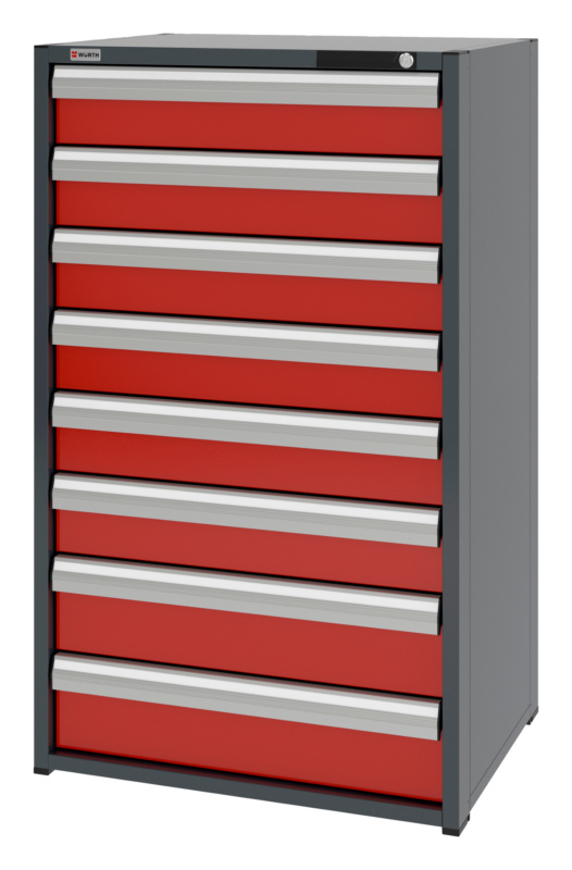System-Schubladenschrank 12.6 - 805x603 mm SLSHRNK-12.6-H1335-8SL-RAL3020
