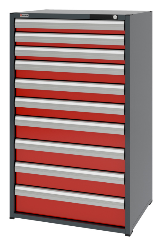 System-Schubladenschrank 12.6 - 805x603 mm SLSHRNK-12.6-H1335-10SL-RAL3020