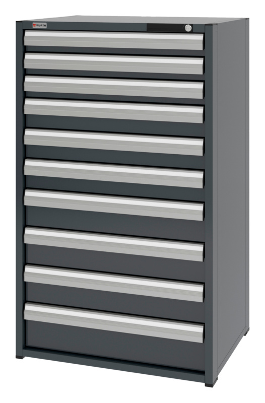 System-Schubladenschrank 12.6 - 805x603 mm SLSHRNK-12.6-H1335-10SL-RAL7016